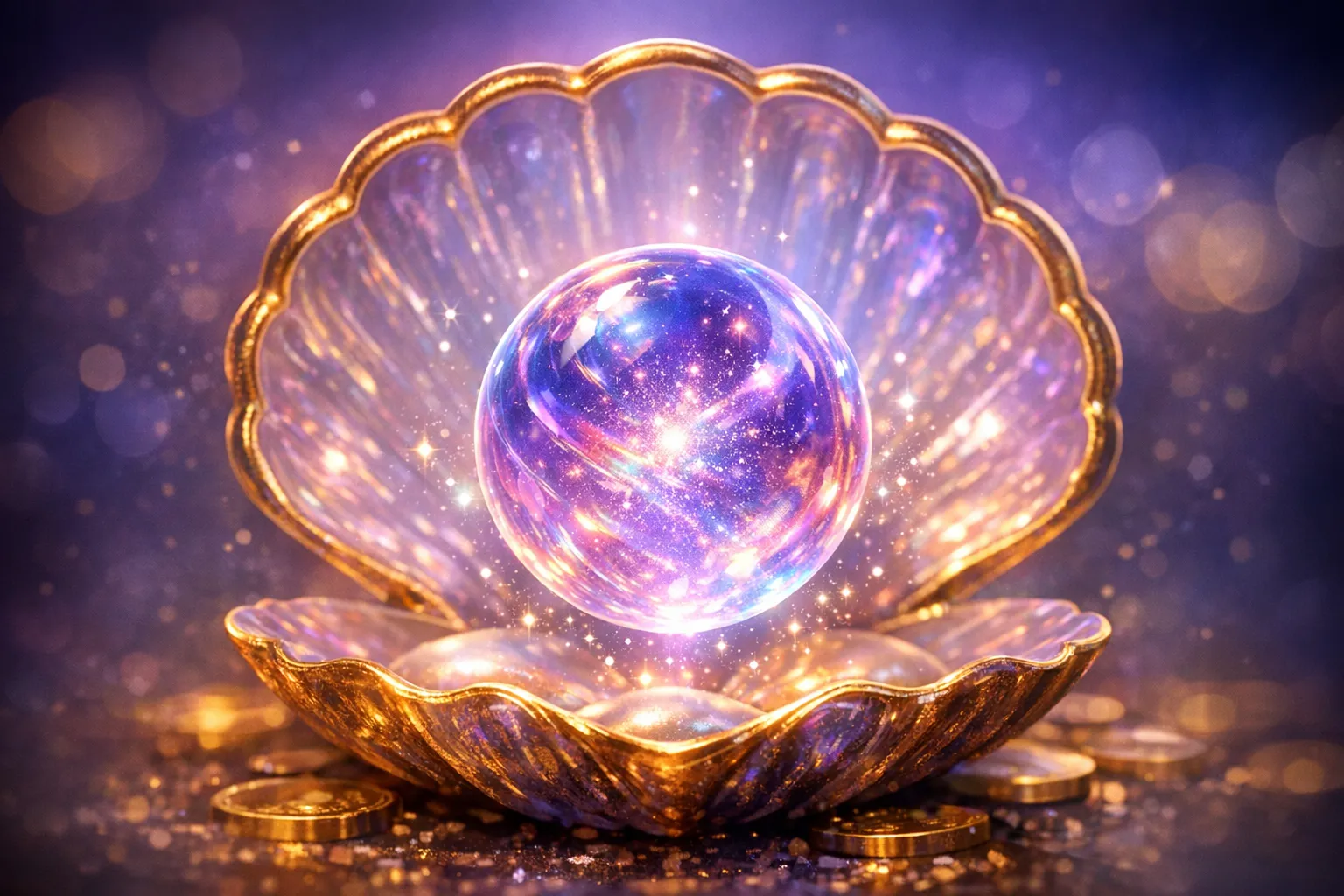 Glowing aura orb floating in a premium casino scene with soft rim light and subtle particles